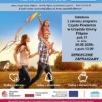 Plakat o szkoleniu z programu Czyste Powietrze: 30.06.2026 r., godz. 13:00, Urząd Gminy Filipów, pokój 11